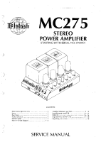McIntosh MC-275-MK-V - Service manual